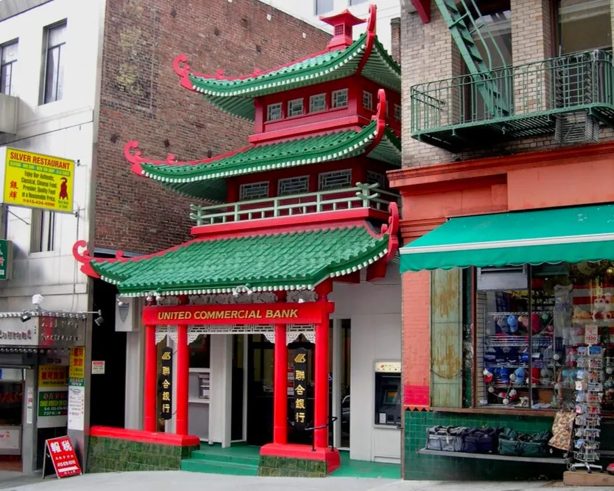 12_barriochinsf Edificio del Bank of Canton en Chinatown San Francisco