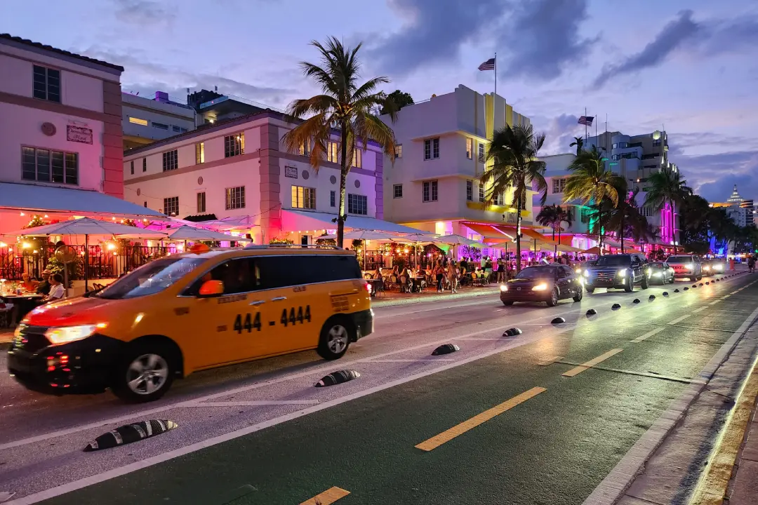 Atardecer en Ocean Drive, Miami Beach