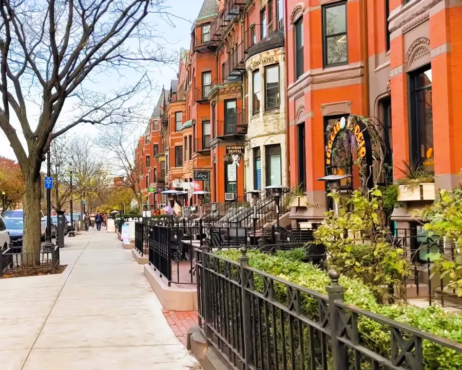 Newbury Street en el barrio de Back Bay
