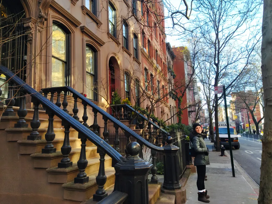 31_nyinvierno Vico caminando en Chelsea, New York