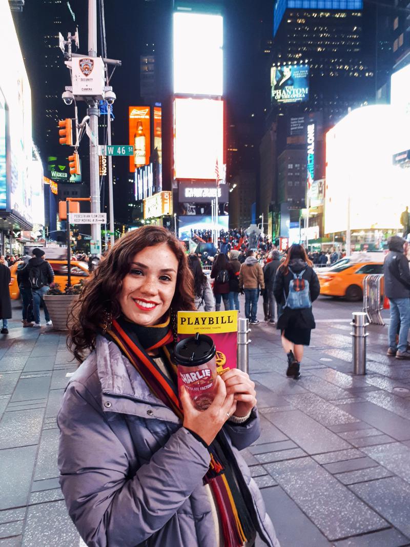 Vico en Times Square de Noche