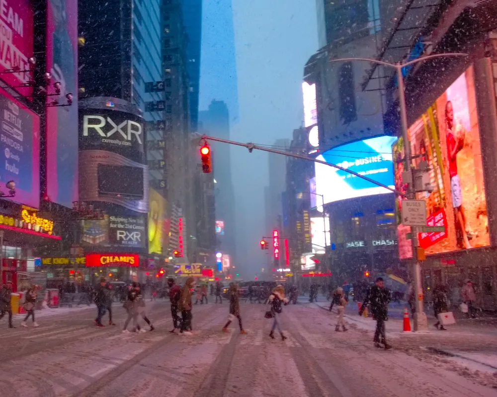 9_nyinvierno Tormenta de nieve en Times Square, Nueva York