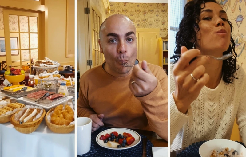 Desayuno en un Bed and Breakfast en Estados Unidos