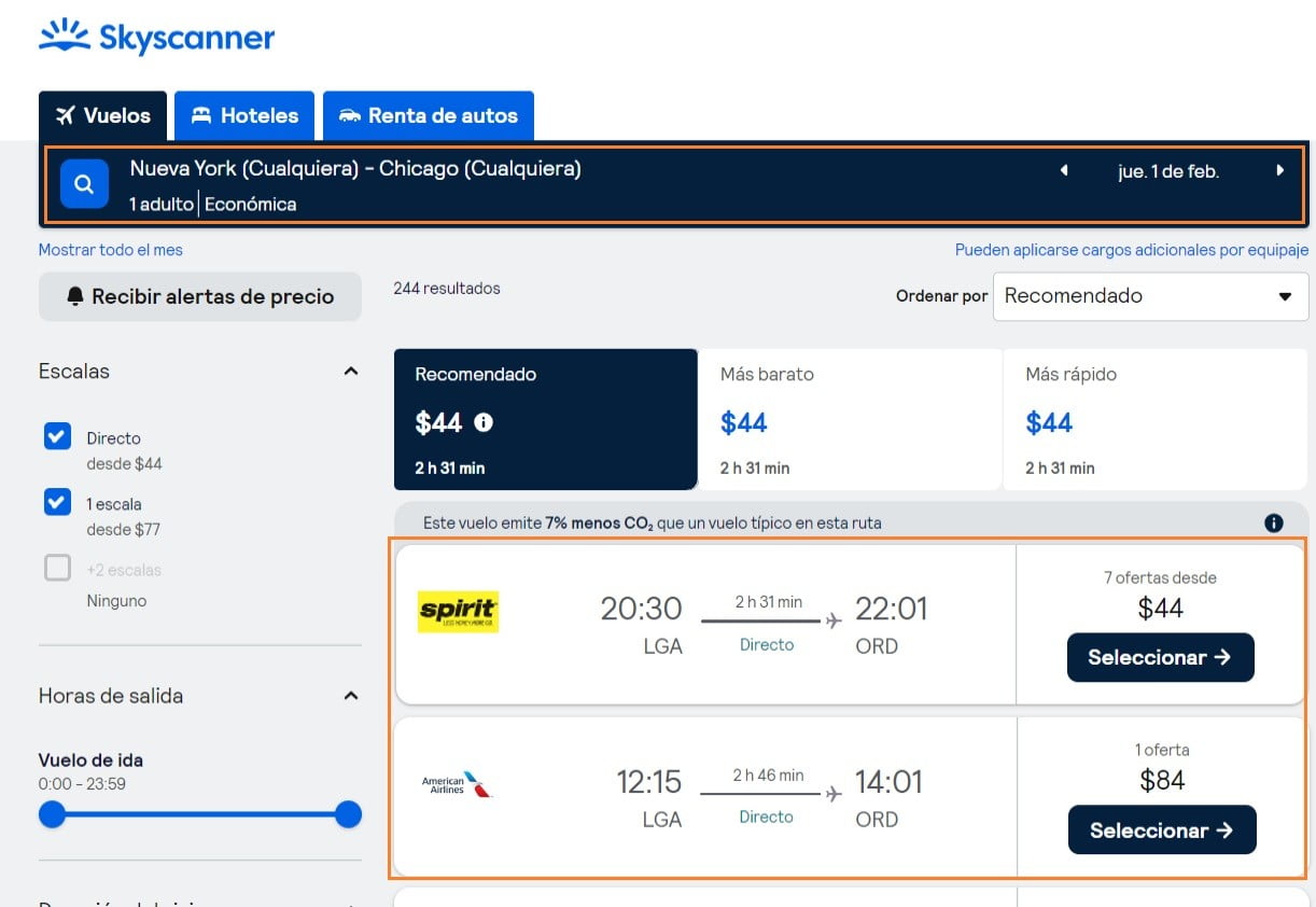 Cotizacion Skyscanner