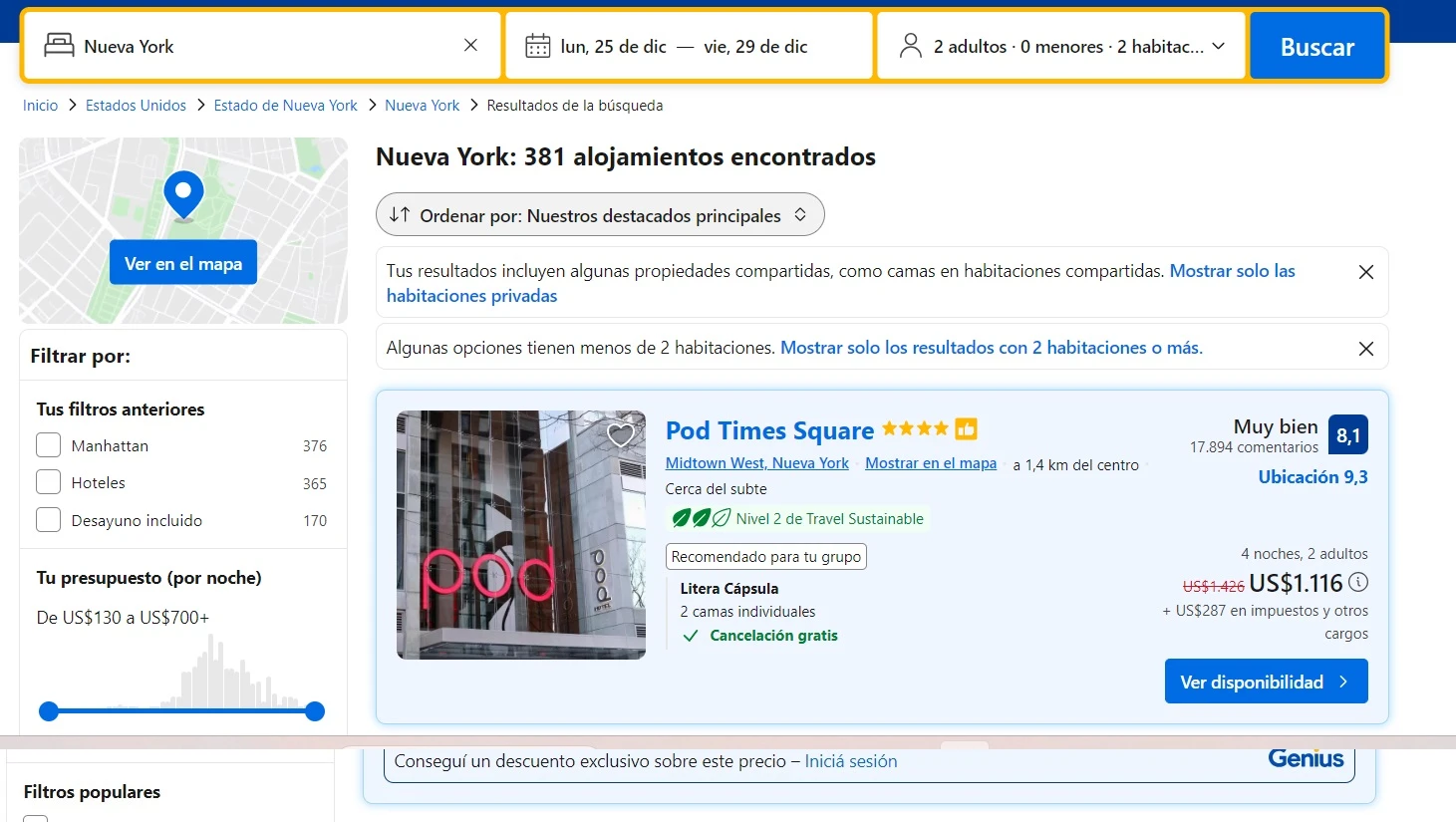 nyinvierno_htl3 captura de pantalla de Booking.com